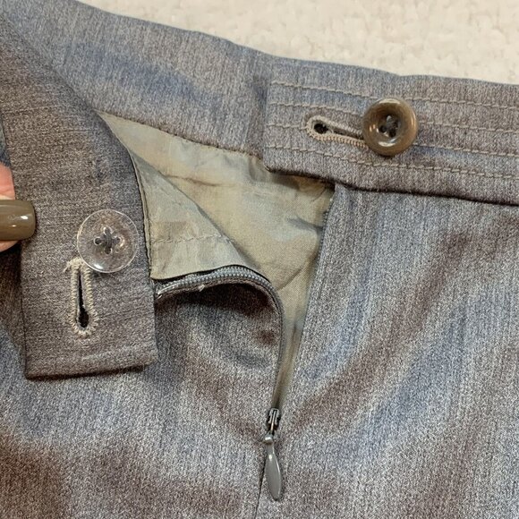 Escada Women's Margaretha Ley Virgin Wool Blend Pencil Skirt Lined 44 XL Gray - Picture 8 of 10